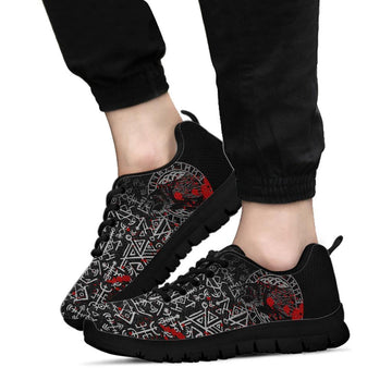 Viking Sneakers - Odin Raven Rune Futhark Blood RLT12