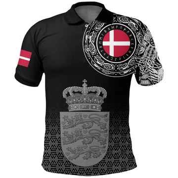 Viking Polo Shirt Denmark Coat Of Arms RLT13