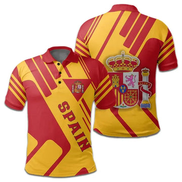 Spain Polo Shirt Coat Of Arms Rockie RLT12