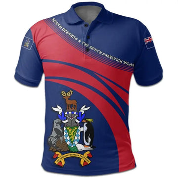 South Georgia and the South Sandwich Islands Polo Shirt Coat Of Arms Cricket Style RLT12