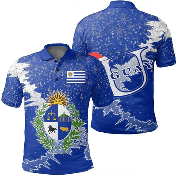 Uruguay Polo Shirt Christmas Coat Of Arms X Style8 RLT6