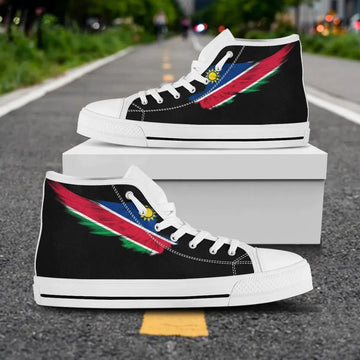 Namibia Black High Top Shoes Wing Flag RLT7