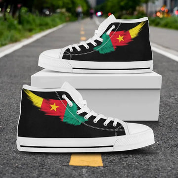 Cameroon High Top Shoe Wing Flag Black RLT7