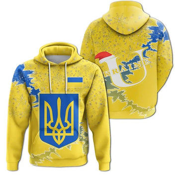 Ukraine Christmas Hoodie Coat Of Arms X Style RLT7