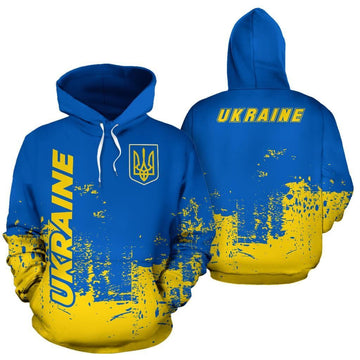 Ukraine All Over Hoodie Smudge Style10 RLT7
