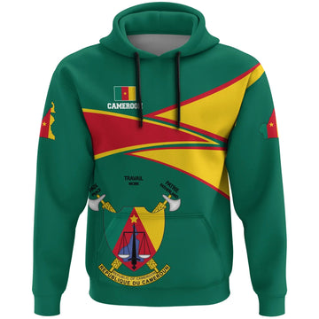 Cameroon Hoodie Cameroon Strong Flag RLT7