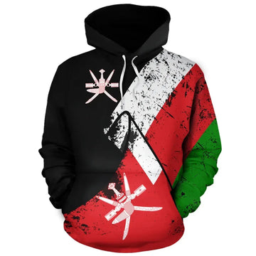Oman Hoodie Special Grunge Flag RLT13