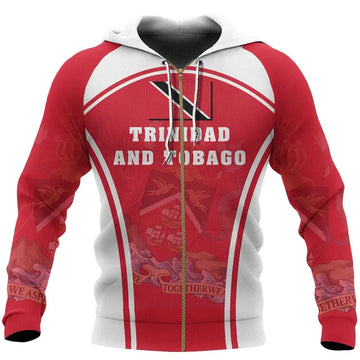 Trinidad and Tobago Zipper Hoodie Sport Style RLT6