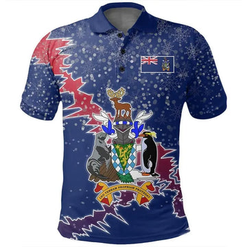 South Georgia and the South Sandwich Islands Polo Shirt Christmas Coat Of Arms X Style RLT12