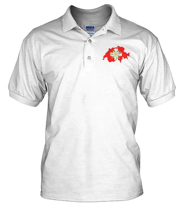 Switzerland Edelweiss Flower Polo T shirt 01 RLT13