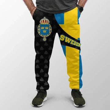 Sweden Jogger Flag and Valknut Symbols RLT7