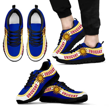 Uruguay Coat Of Arms Sneakers Line Style RLT6