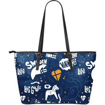 Sweden Things Leather Tote Bag RLT7
