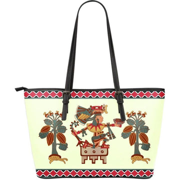 Mexico Cacao Tree Leather Tote Bag RLT13