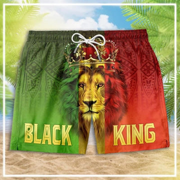 Black King Lion Men's Short LT20