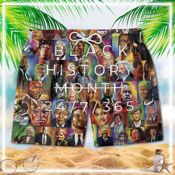 Civil Rights Leaders Oil Painting Art Men's Short LT20