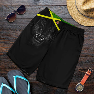 Jamaica Men Shorts Lion Flag Color LT13