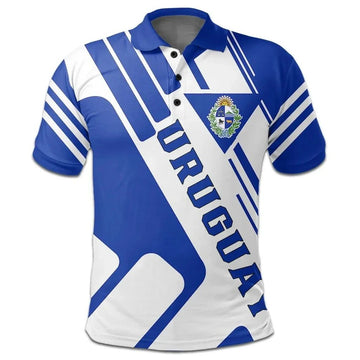 Uruguay Polo Shirt Coat Of Arms LT13