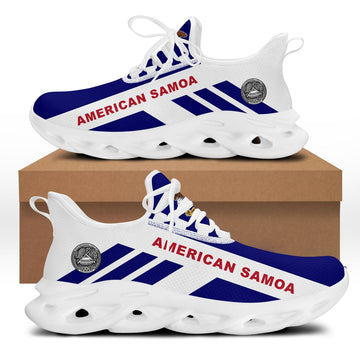 Polynesian Footwear American Samoa Flag Sport Clunky Sneakers LT10