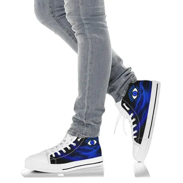 Footwear - Evil Eye High Top Shoe Original Style - Blue LT8