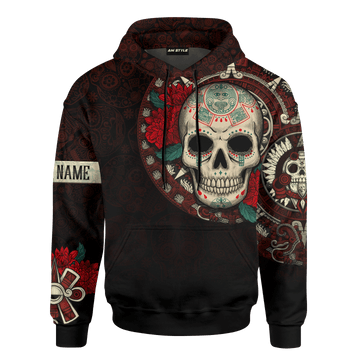 Aztec Maya Mexico OwlSugar Skull Day Of The Dead 3d All Over Printed Hoodie
