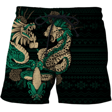 Mexico Aztec Quetzalcoatl Tezcatlipoca All Over Printed Unisex Men Shorts