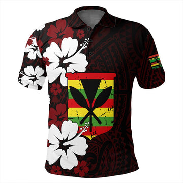 Hawaii Polo Shirt Kanaka Hibiscus Style LT10