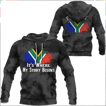 Custom African Hoodie South Africa Its Where My Story Begin Wash Style