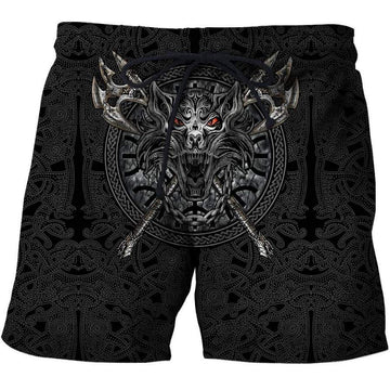 Viking Clothing Fenrir Viking Special Tattoo Shorts RLT12