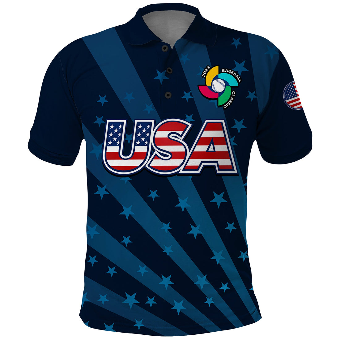 Custom United States 2023 Baseball Classic Polo Shirt LT9