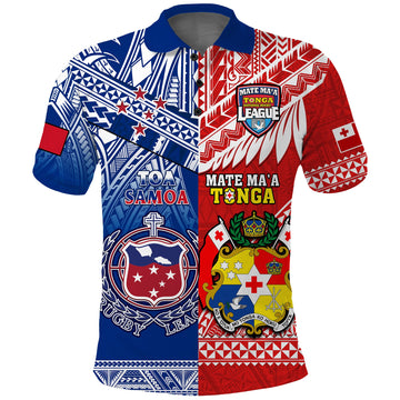 Custom Mate Maa Tonga Toa Samoa Rugby Polo Shirt Polynesian Pattern LT14