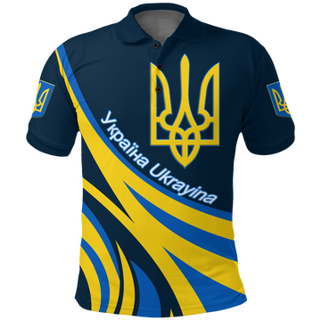 Ukraine Gold Trident Polo Shirt LT12