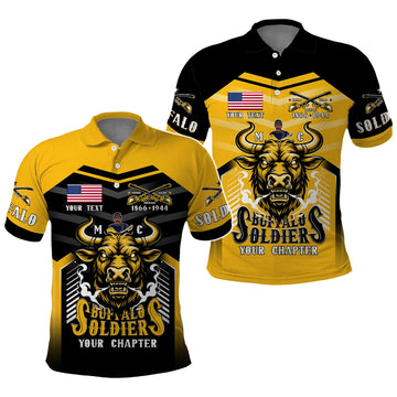 Custom BSMC Buffalo Soldiers Polo Shirt Motorcycle Club Unique Style CTM05