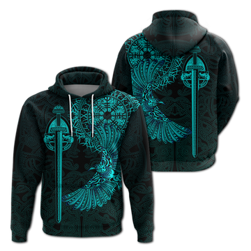 Viking Raven Tattoo Art Hoodie LT12