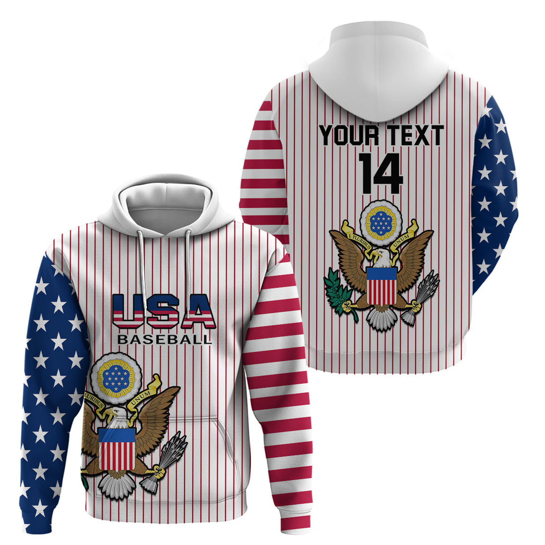 Custom United States 2023 Baseball USA Hoodie Coat Of Arms LT14