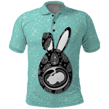 New Mom With Baby Ultrasound Easter Polo Shirt TS07