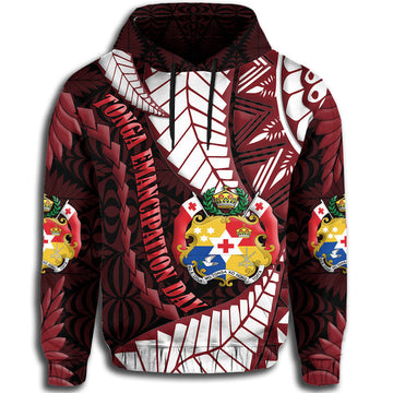 Tonga Emancipation Day Hoodie Kupesi Pattern No.2 Black LT9
