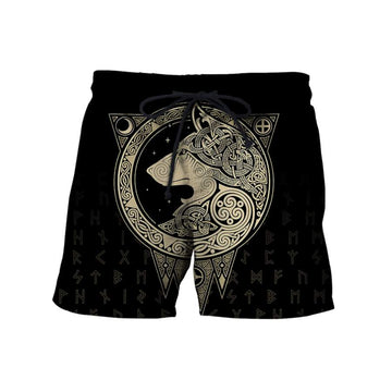 Viking Clothing Viking Gold Wolf Shorts RLT12