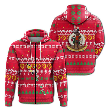 Vanuatu Christmas Zip Hoodie Ugly Christmas LT12
