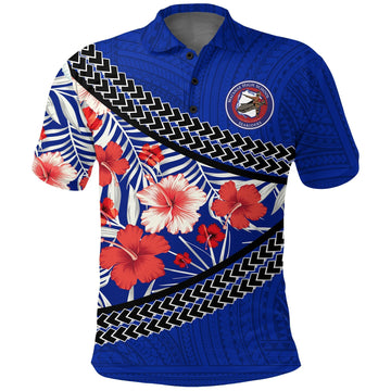 Waianae High School Polo Shirt Hawaiian Hibiscus Flowers LT20
