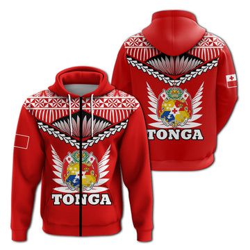 Tonga Zip Up Hoodie Tongan Pride LT12