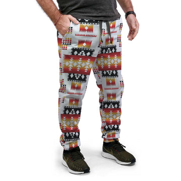 White Tribes Pattern Native American AOP Jogger LT10