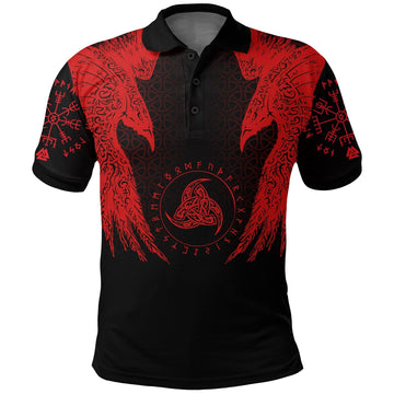 Viking Polo Shirt Muninn Tattoo RLT12