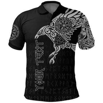 Viking Polo Shirt Custom The Raven Of Odin Tattoo RLT12