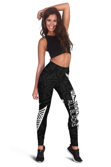 New Zealand Rugby Women Leggings Haka All Blacks mix Ta Moko LT13