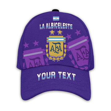 (Custom Personalised) Argentina Football Classic Cap Go Champions La Albiceleste Ver.04 LT13