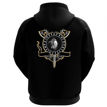 Viking Clothing Viking A Board Axes Sword and Dead Head Of The Hero Hoodie RLT12
