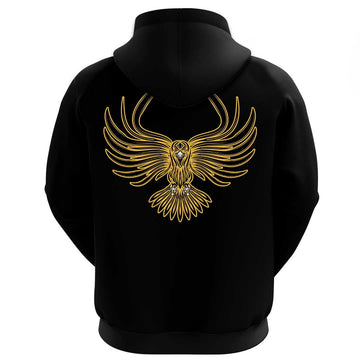 Viking Clothing Viking A Raven With Open Wings Hoodie RLT12