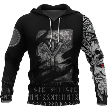 Viking Hoodie Algiz Norse Runes RLT12