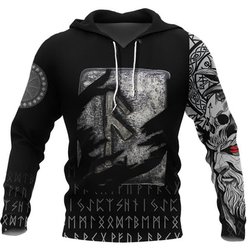 Viking Hoodie Ansuz Norse Runes RLT12